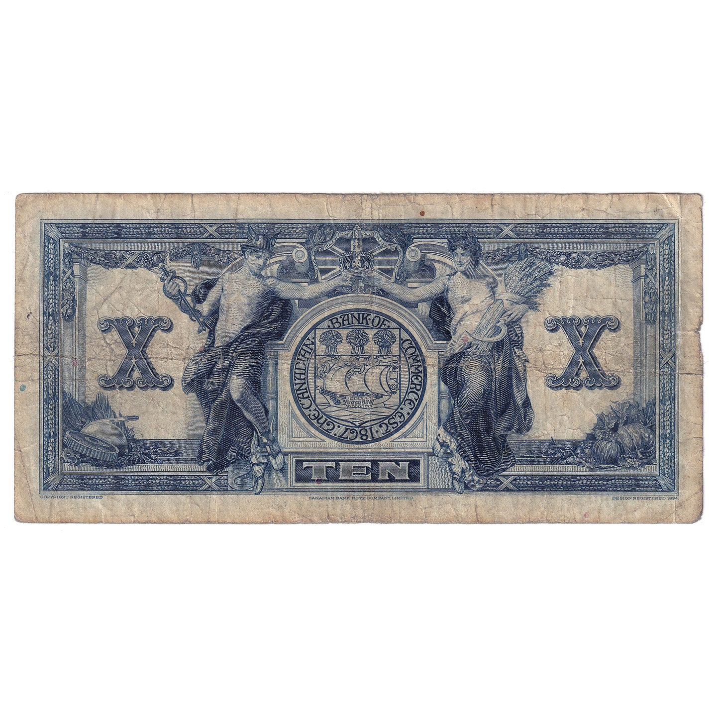 75-18-08a 1935 Canadian Bank of Commerce $10 Logan-Arscott, Type 2 Signature, Very Good (VG8)