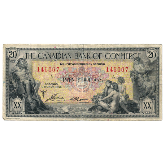 75-18-10 1935 Canadian Bank of Commerce $20 Aird-Logan, F-VF
