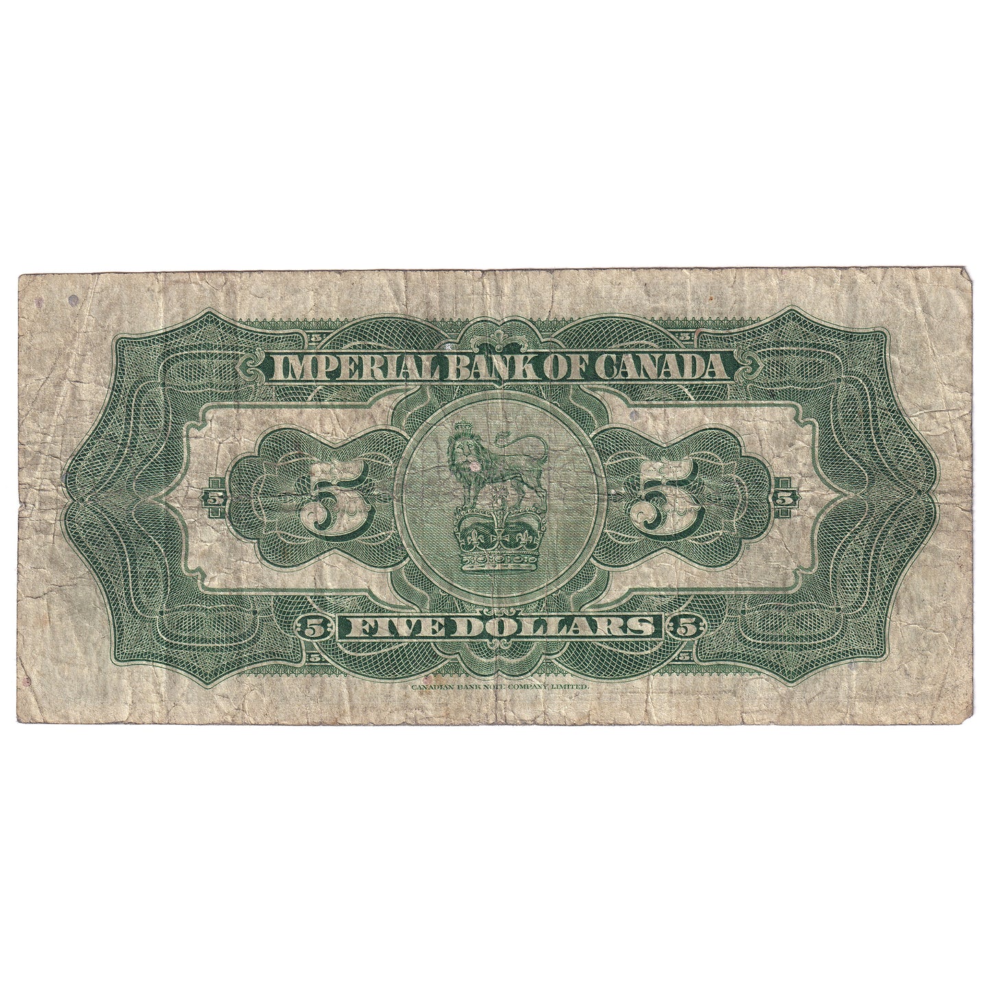 375-22-02 1934 Imperial Bank $5 Phipps-Rolph, VG-F (VG10)