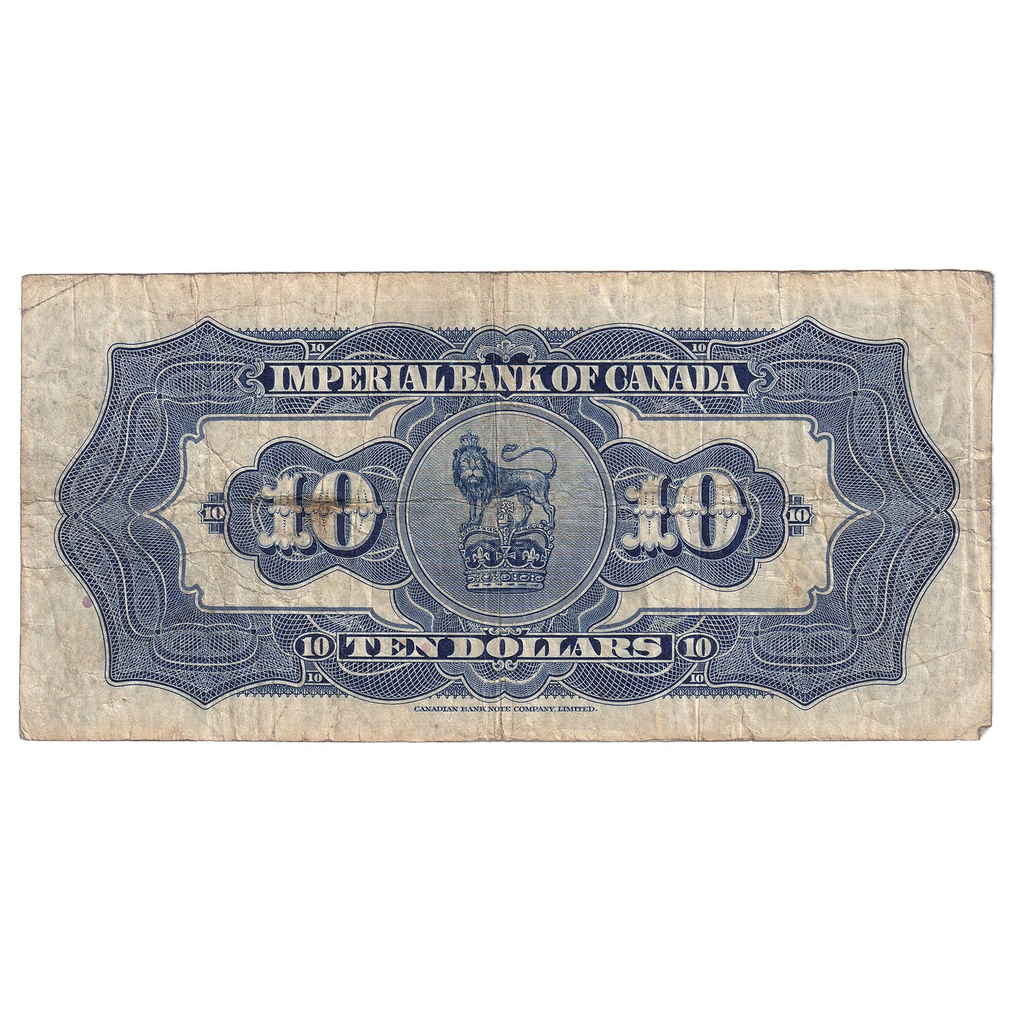 375-22-08 1934 Imperial Bank $10 Jaffray-Rolph, F-VF