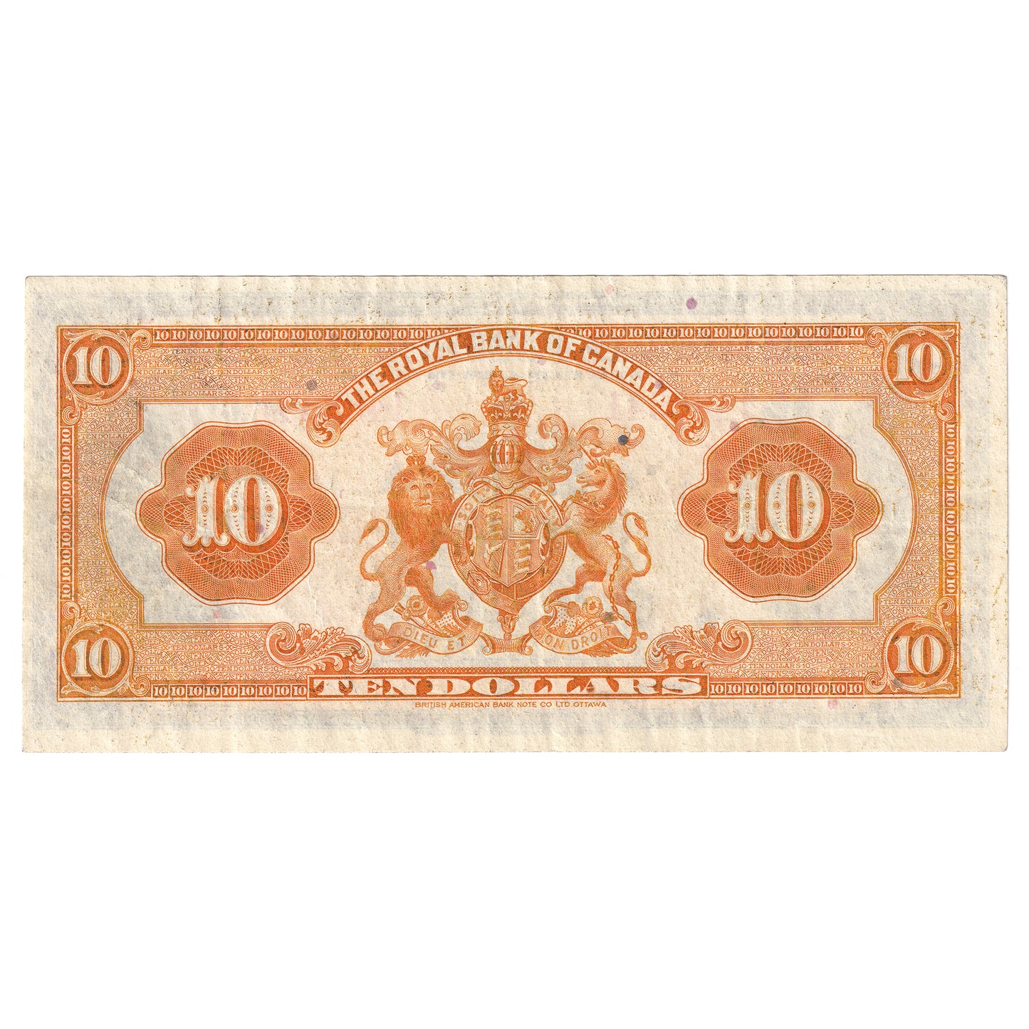 630-18-04a 1935 Canada $10 Dobson-Wilson, Large Signatures, VF-EF