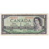 BC-29a 1954 Canada $1 Coyne-Towers, Devil's Face, H/A, VF
