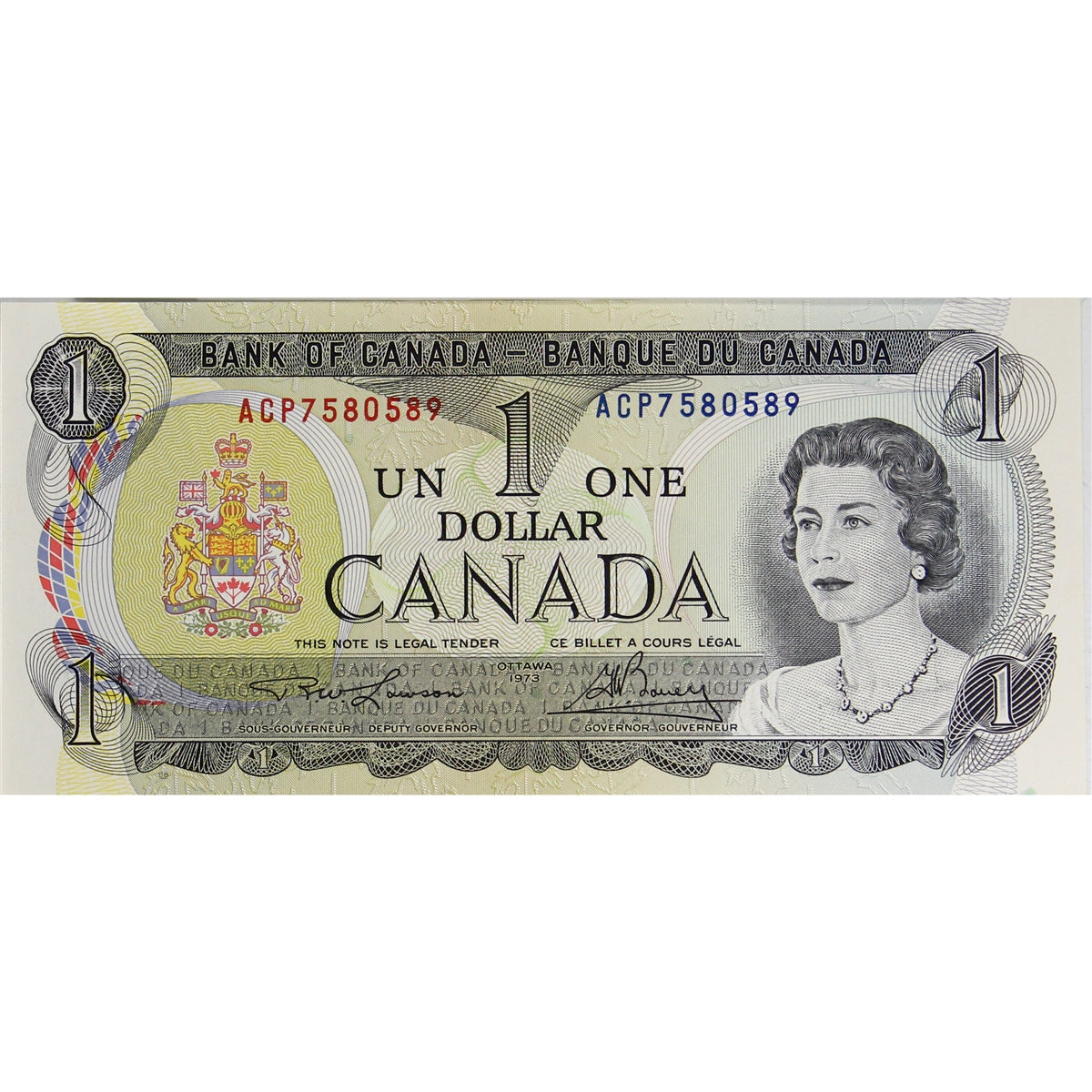 BC-46a-i 1973 Canada $1 Lawson-Bouey, ACP, Uncirculated (MS60)