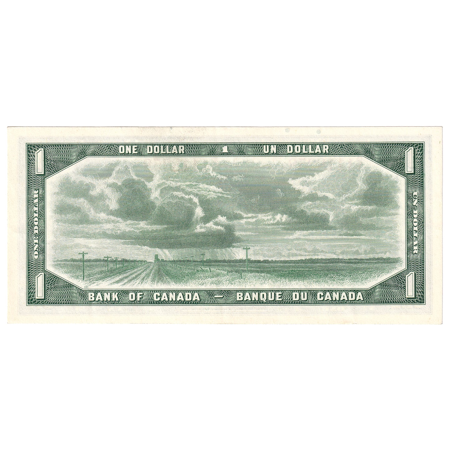 BC-37b 1954 Canada $1 Beattie-Rasminsky, P/Y, AU