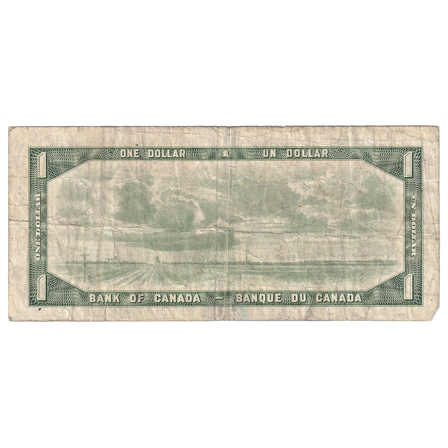 BC-37b-i 1954 Canada $1 Beattie-Rasminky, M/P, Circ