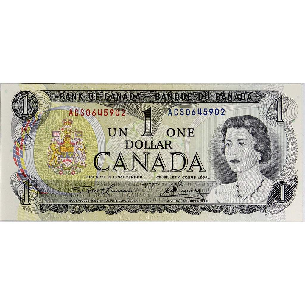 BC-46a-i 1973 Canada $1 Lawson-Bouey, ACS, Choice Uncirculated (CUNC63)