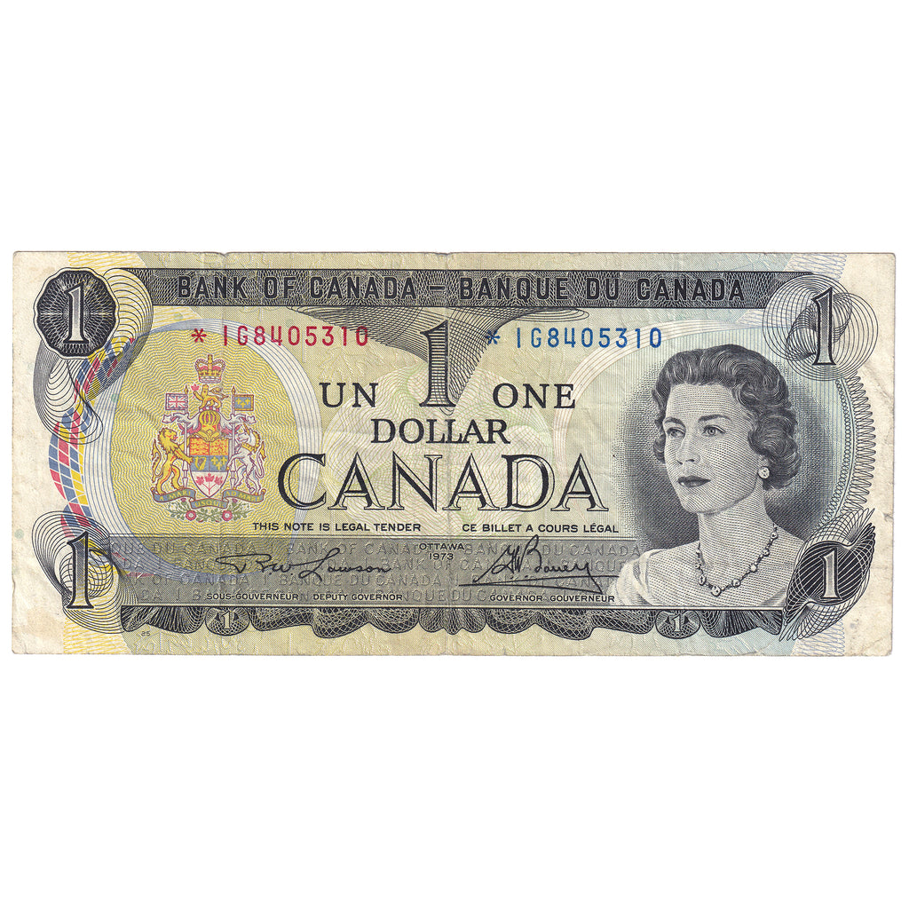 BC-46aA 1973 Canada $1 Lawson-Bouey, *IG, F-VF (F15)