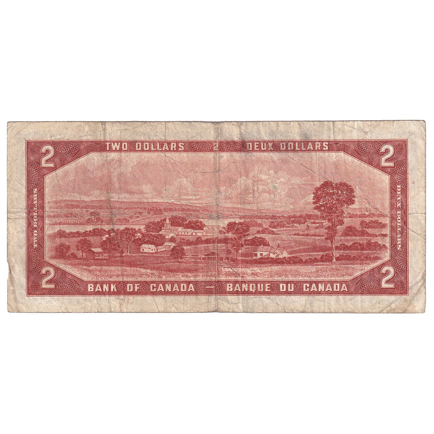 BC-30b 1954 Canada $2 Beattie-Coyne, Devil's Face, E/B, VG