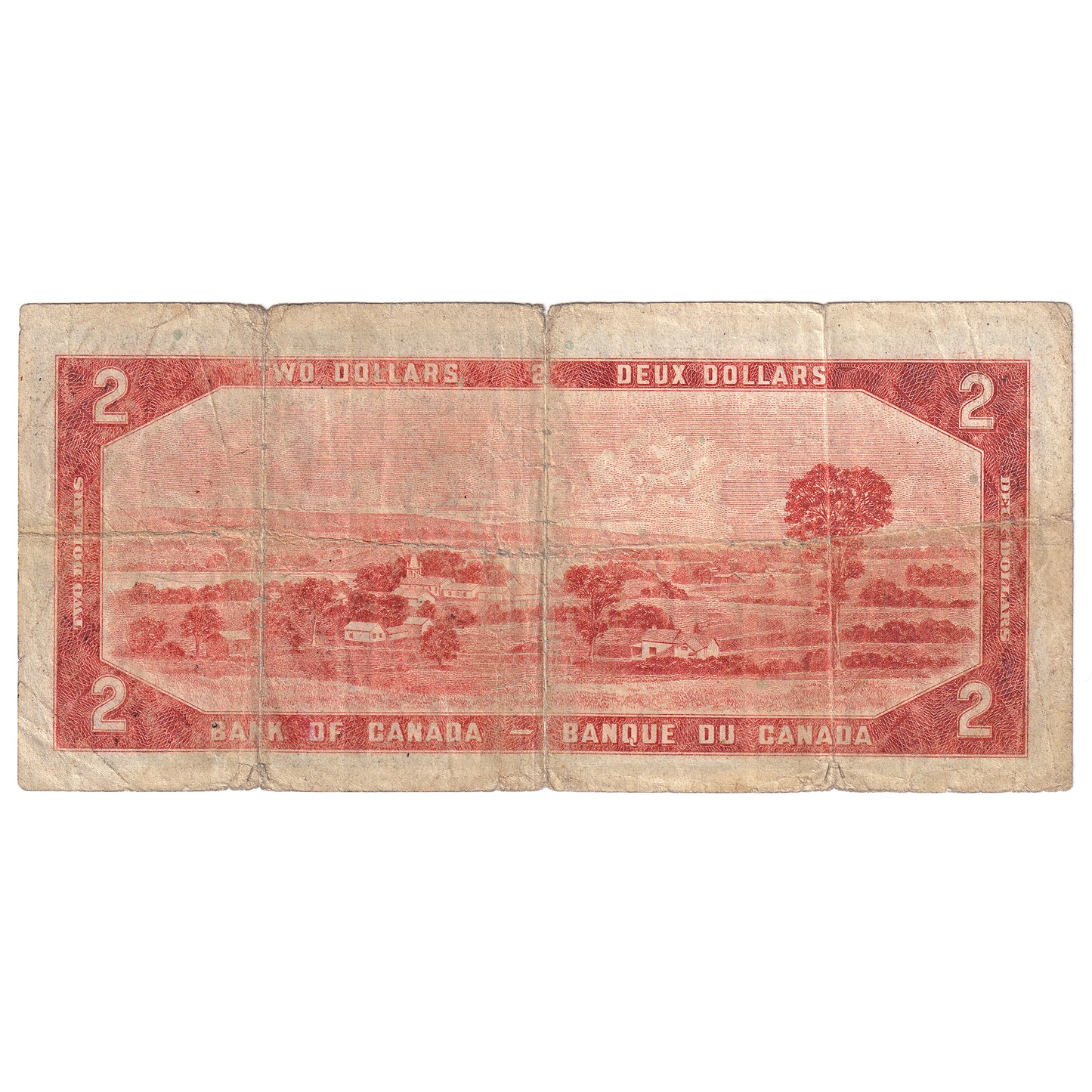 BC-30b 1954 Canada $2 Beattie-Coyne, Devil's Face, G/B, Circ