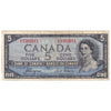 BC-31a 1954 Canada $5 Coyne-Towers, Devil's Face, C/C, F-VF