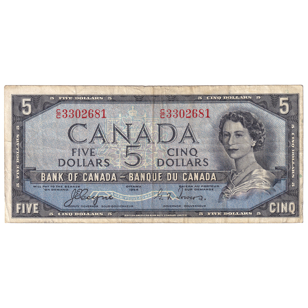 BC-31a 1954 Canada $5 Coyne-Towers, Devil's Face, C/C, F-VF