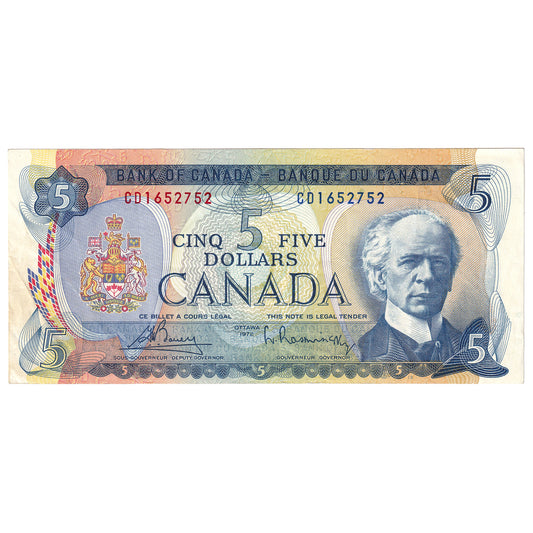 BC-48a 1972 Canada $5 Bouey-Rasminsky, CD, VF-EF