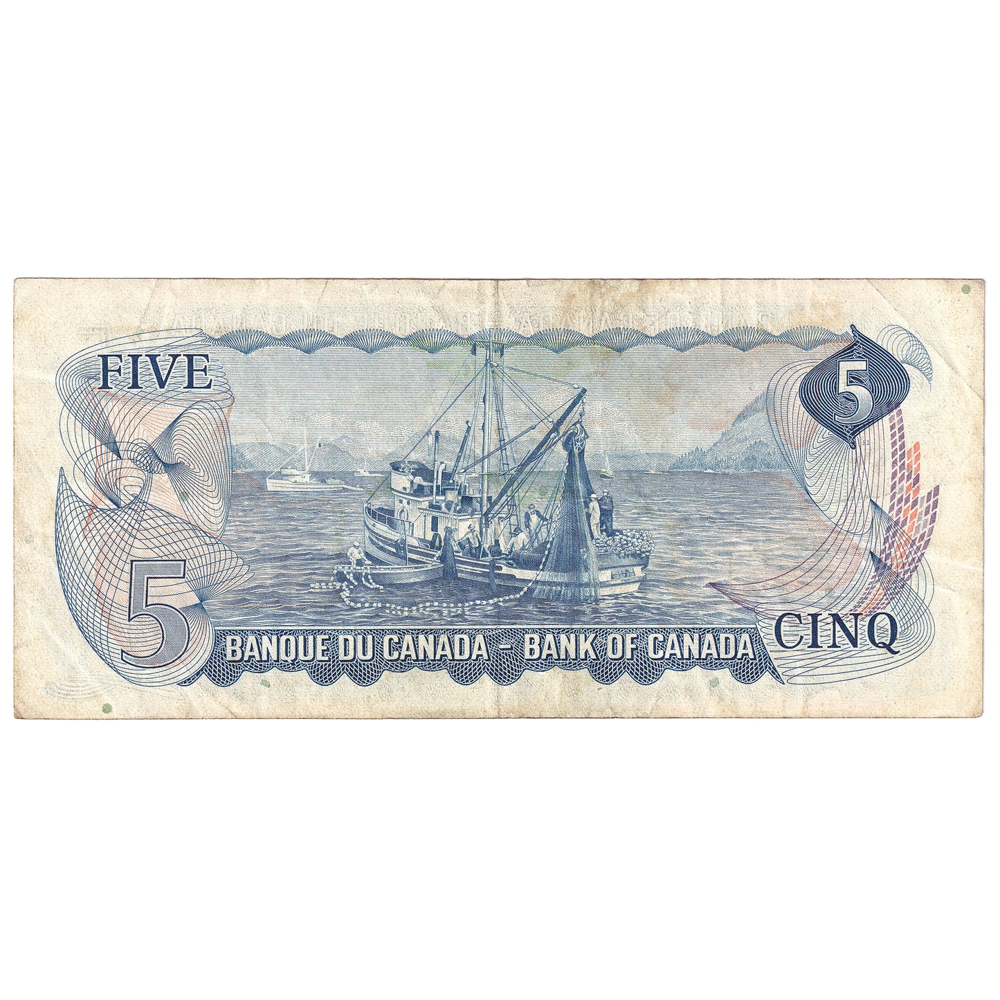 BC-48a 1972 Canada $5 Bouey-Rasminsky, CP, Circ