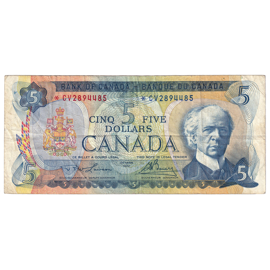 BC-48bA 1972 Canada $5 Lawson-Bouey, *CV, F-VF