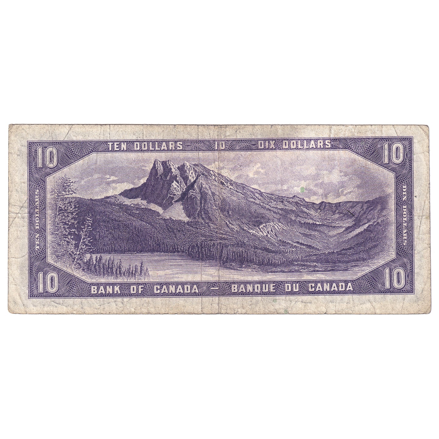 BC-32a 1954 Canada $10 Coyne-Towers, Devil's Face, F/D, Fine (F12)