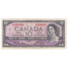 BC-32b 1954 Canada $10 Beattie-Coyne, Devil's Face, I/D, Circ