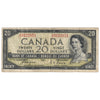 BC-33a 1954 Canada $20 Coyne-Towers, Devil's Face, A/E, VG-F (VG10)
