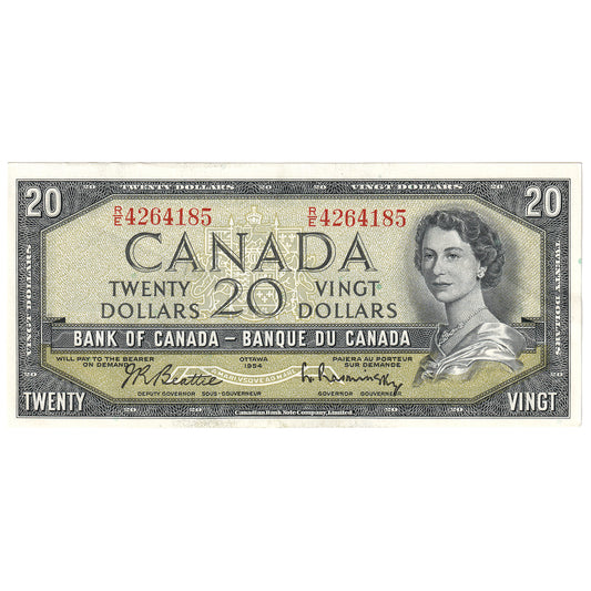 BC-41b 1954 Canada $20 Beattie-Rasminsky, R/E, AU-UNC