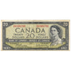 BC-41b 1954 Canada $20 Beattie-Rasminsky, B/W, Circ