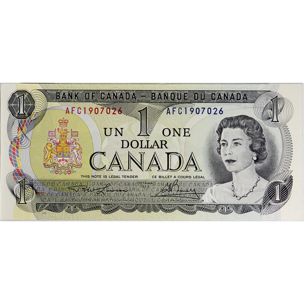 BC-46a-i 1973 Canada $1 Lawson-Bouey, AFC, Uncirculated (MS60)