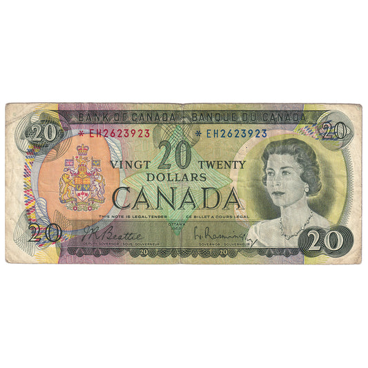 BC-50aA 1969 Canada $20 Beattie-Rasminsky, *EH, VG-F