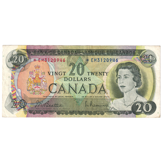 BC-50aA 1969 Canada $20 Beattie-Rasminsky, *EM, VF