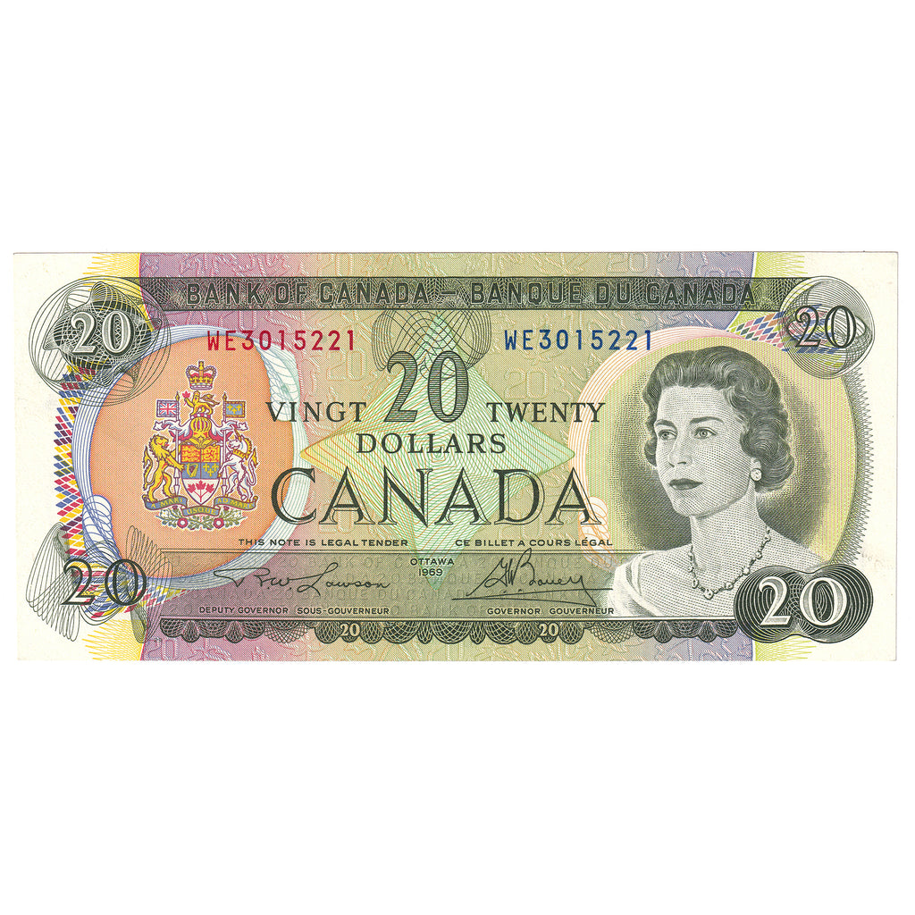 BC-50b 1969 Canada $20 Lawson-Bouey, WE, Circ