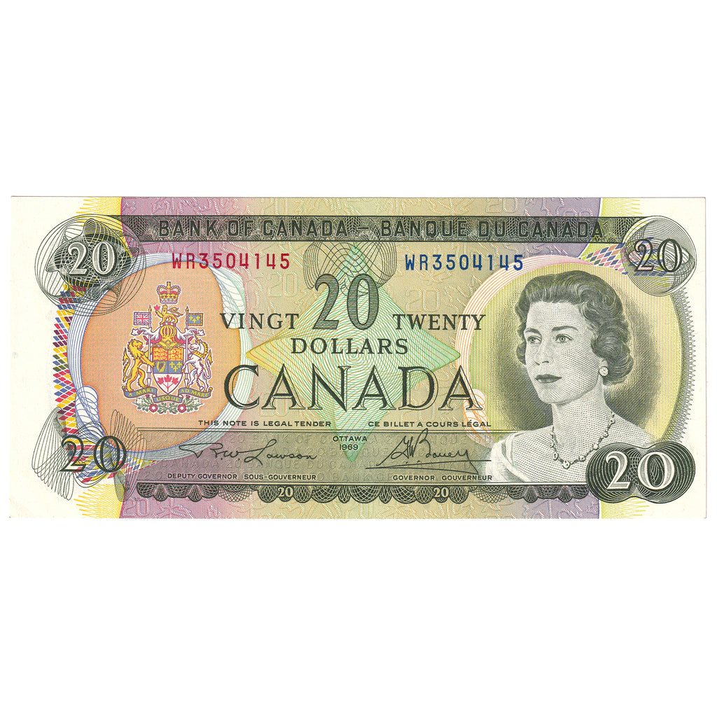 BC-50b 1969 Canada $20 Lawson-Bouey, WR, Extra Fine (EF40)