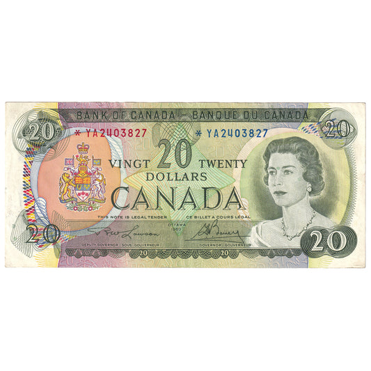 BC-50bA 1969 Canada $20 Lawson-Bouey, *YA, EF-AU
