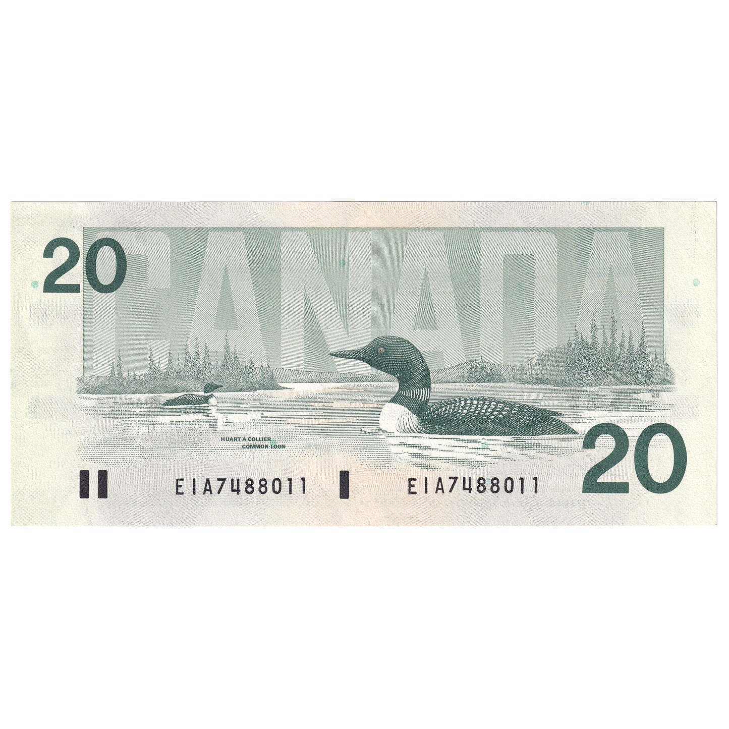 BC-58a 1991 Canada $20 Thiessen-Crow, EIA, Almost Uncirculated (AU50)