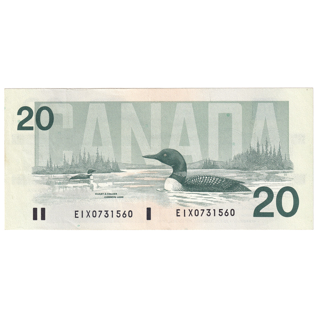 BC-58aA 1991 Canada $20 EIX w/o Serifs EF-AU