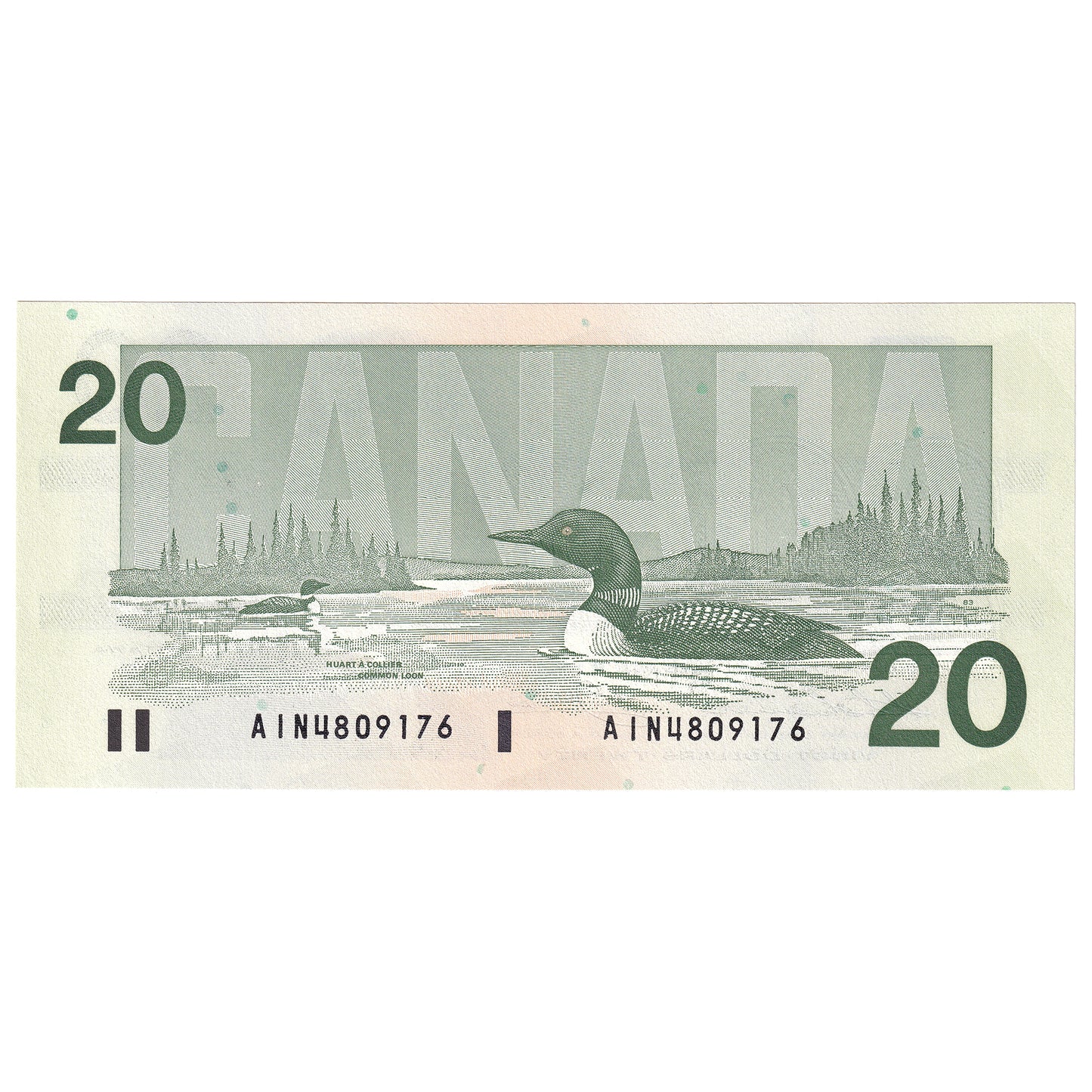 BC-58a-ii 1991 Canada $20 Thiessen-Crow, AIN, CUNC