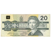 BC-58a-ii 1991 Canada $20 Thiessen-Crow, AIW w/o Serifs, Circ