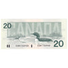 BC-58b 1991 Canada $20 Bonin-Thiessen, ESM, CUNC