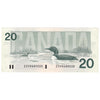 BC-58b 1991 Canada $20 Bonin-Thiessen, ESV, AU-UNC
