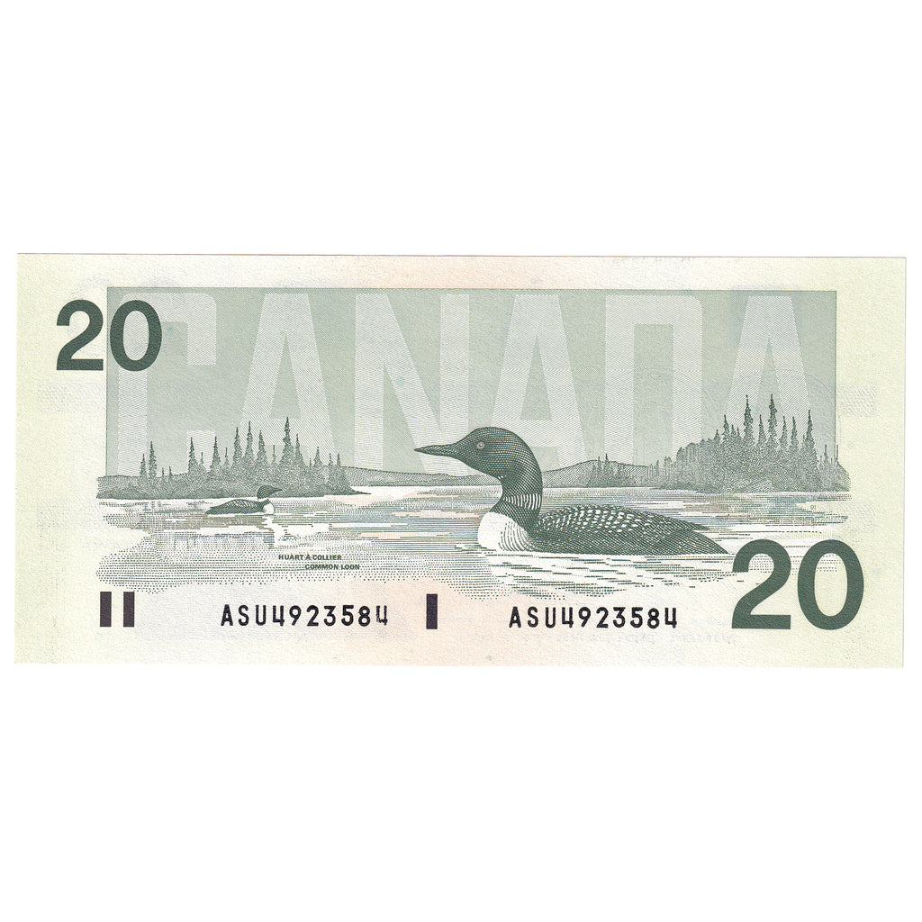 BC-58b-i 1991 Canada $20 Bonin-Thiessen, ASU, Choice Uncirculated (CUNC63)