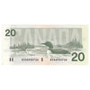 BC-58b-i 1991 Canada $20 Bonin-Thiessen, AVA, AU-UNC (AU55)