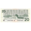 BC-58b-i 1991 Canada $20 Bonin-Thiessen, AVE, Choice Uncirculated (CUNC63)