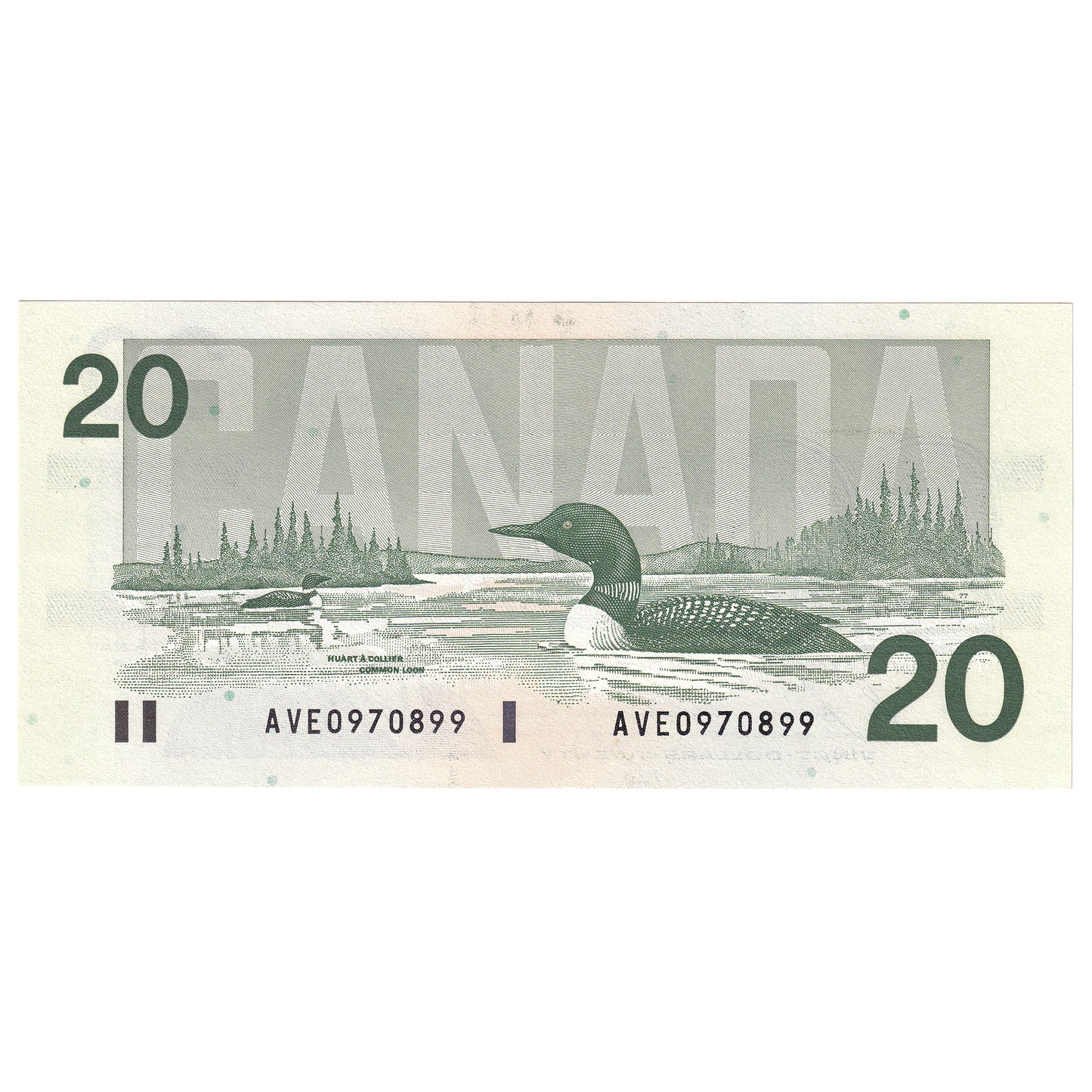 BC-58b-i 1991 Canada $20 Bonin-Thiessen, AVE, Choice Uncirculated (CUNC63)