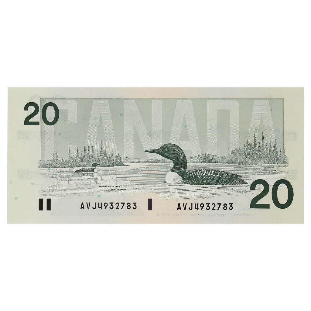 BC-58b-i 1991 Canada $20 Bonin-Thiessen, AVJ, Uncirculated (MS60)
