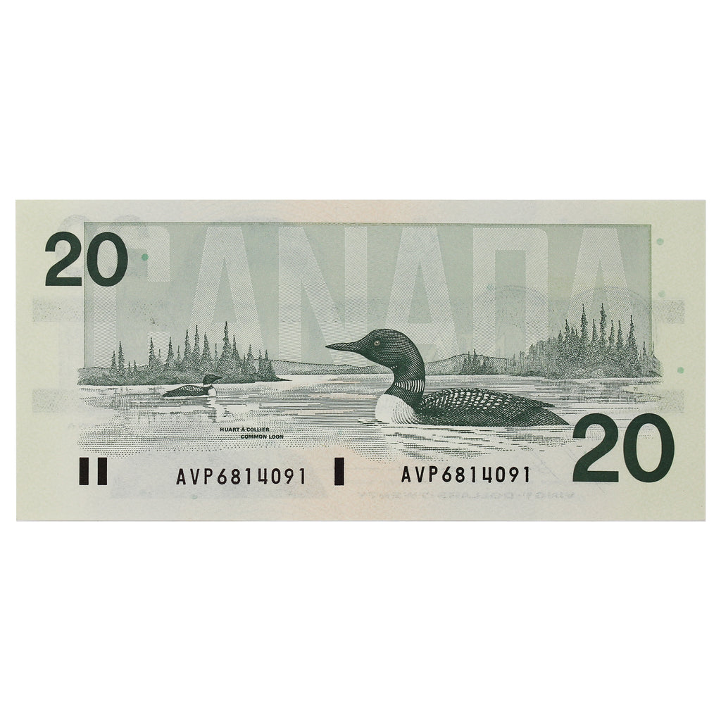 BC-58b-i 1991 Canada $20 Bonin-Thiessen, AVP, Choice Uncirculated (CUNC63)
