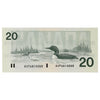 BC-58b-i 1991 Canada $20 Bonin-Thiessen, AVP, AU-UNC (AU55)