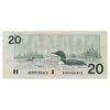 BC-58b-i 1991 Canada $20 Bonin-Thiessen, AVR, Almost Uncirculated (AU50)