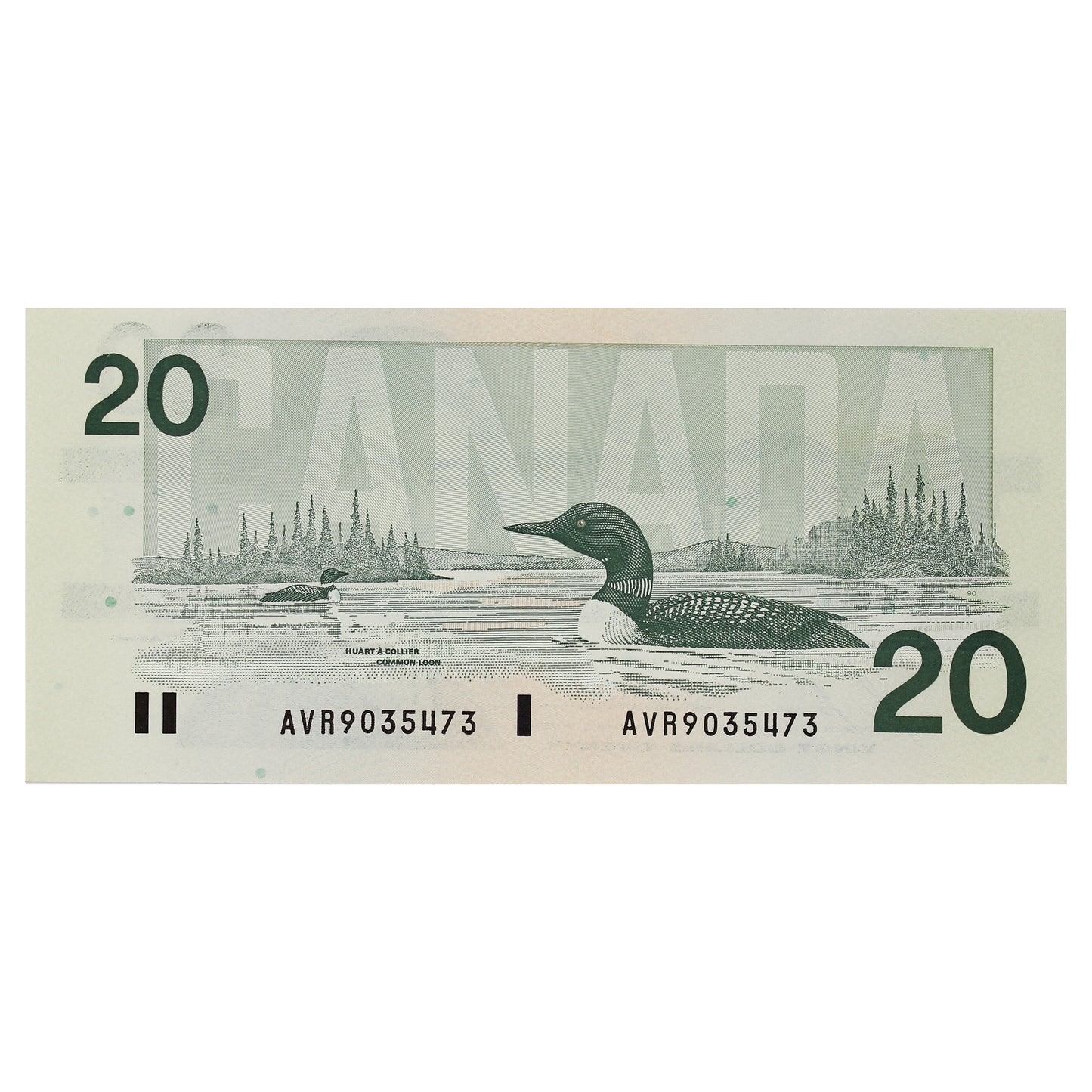 BC-58b-i 1991 Canada $20 Bonin-Thiessen, AVR, Almost Uncirculated (AU50)
