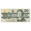 BC-58b-i 1991 Canada $20 Bonin-Thiessen, AVR, Almost Uncirculated (AU50)