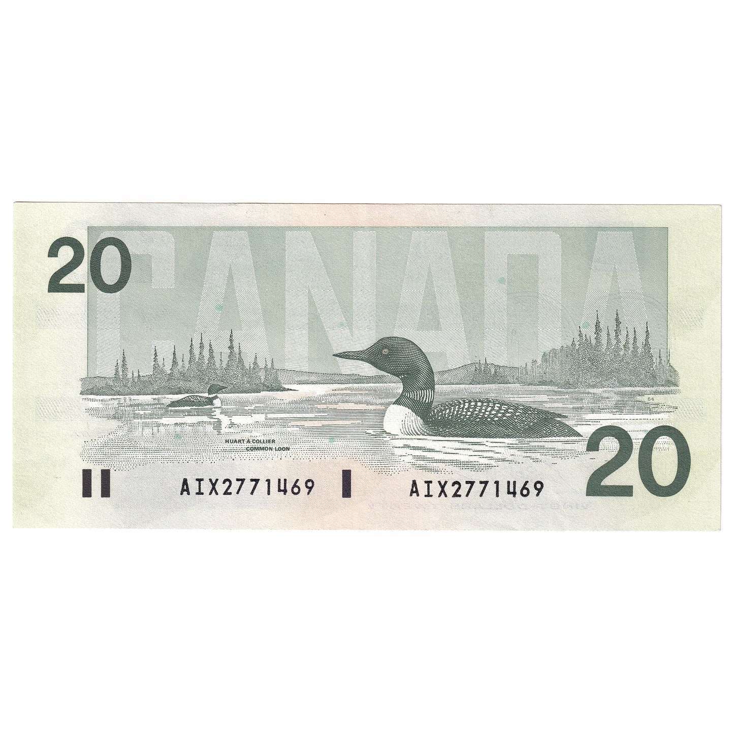 BC-58bA-i 1991 Canada $20 Bonin-Thiessen, AIX, Almost Uncirculated (AU50)