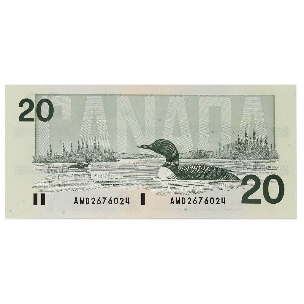 BC-58c 1991 Canada $20 Knight-Thiessen, AWD, AU-UNC (AU55)