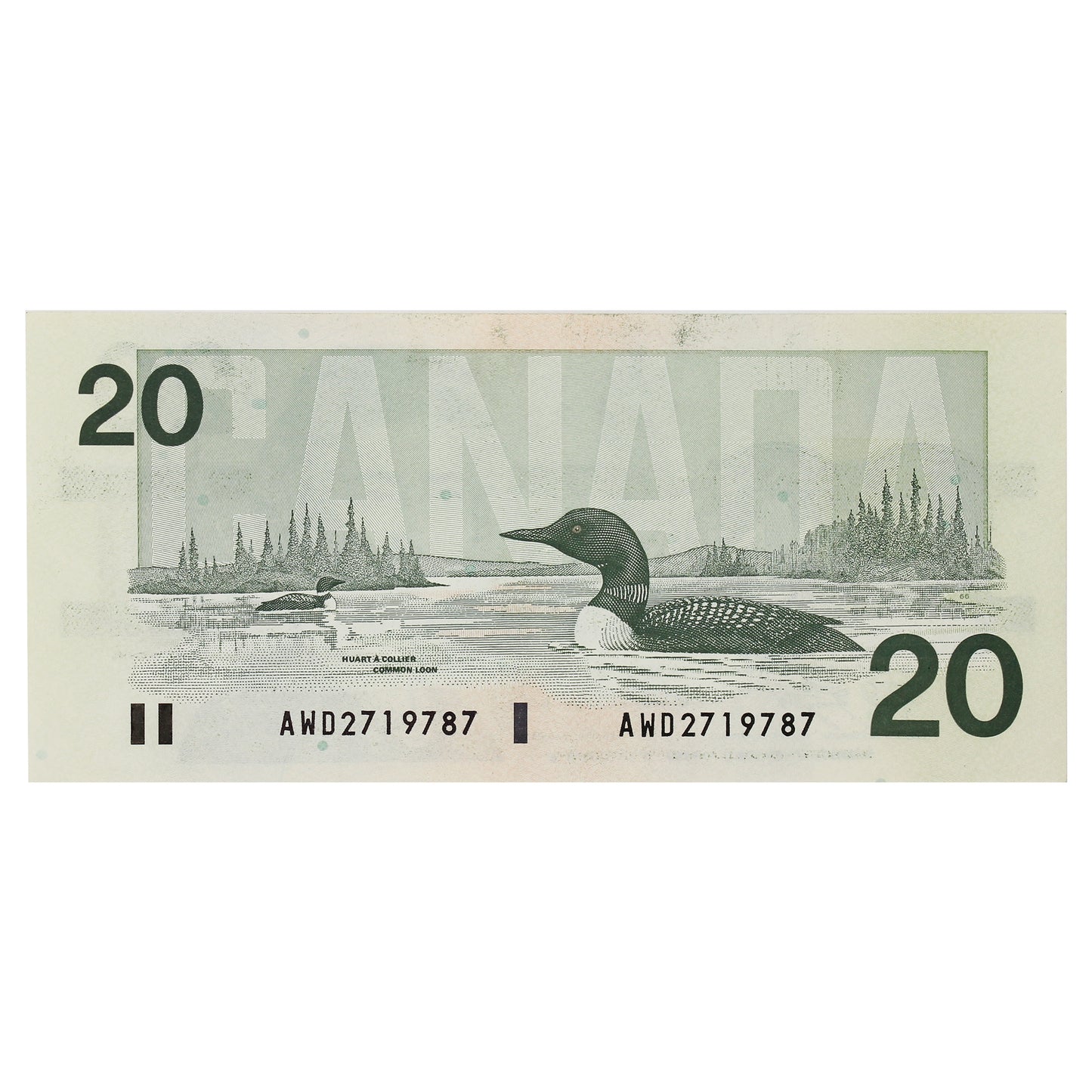 BC-58c 1991 Canada $20 Knight-Thiessen, AWD, Almost Uncirculated (AU50)