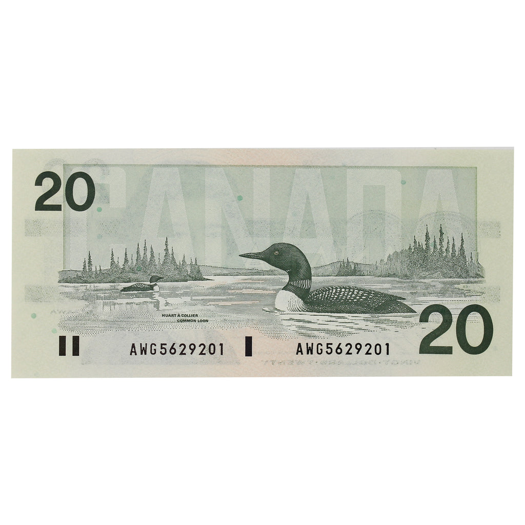 BC-58c 1991 Canada $20 Knight-Thiessen, AWG, Uncirculated (MS60)