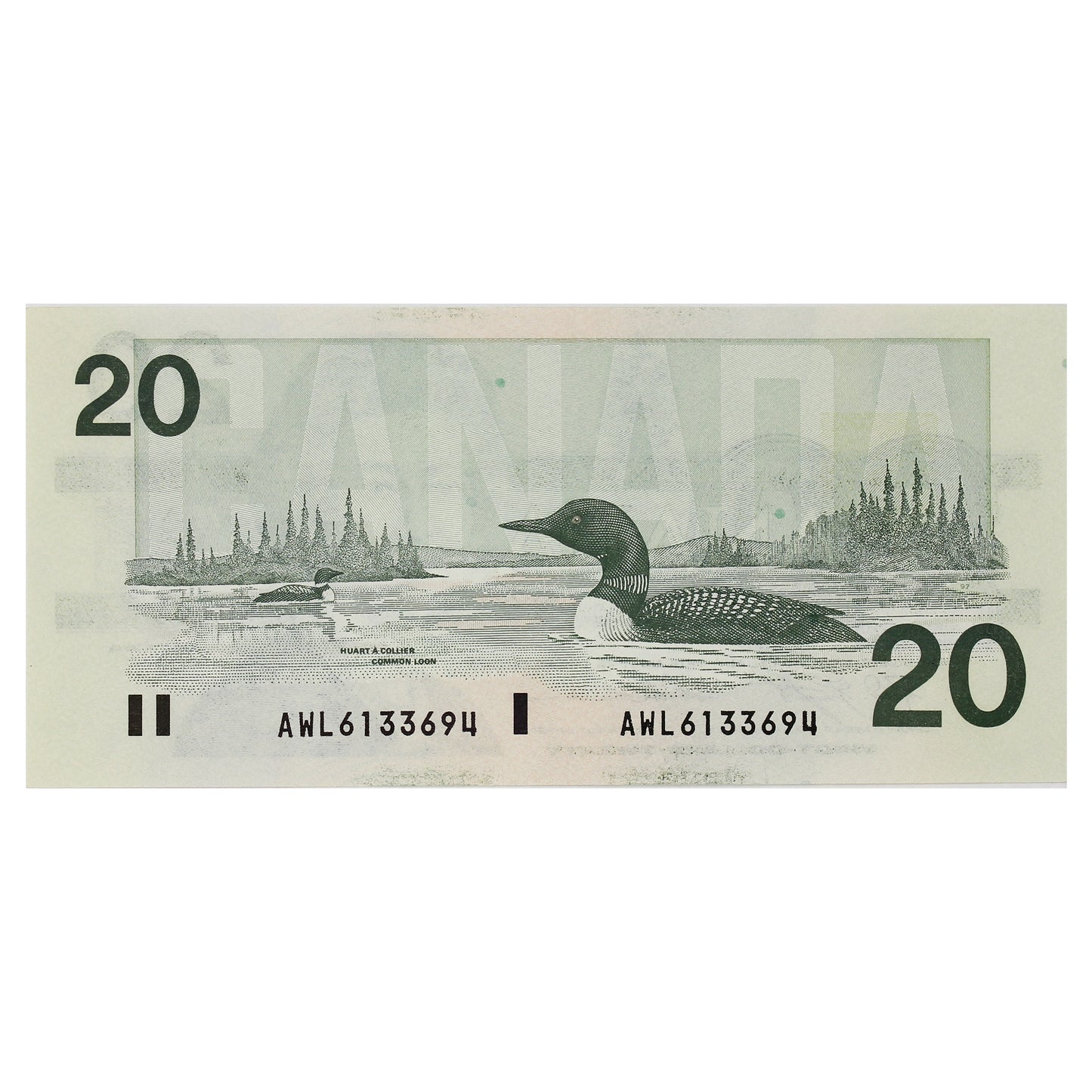 BC-58c 1991 Canada $20 Knight-Thiessen, AWL, AU-UNC (AU55)